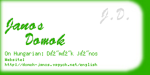 janos domok business card